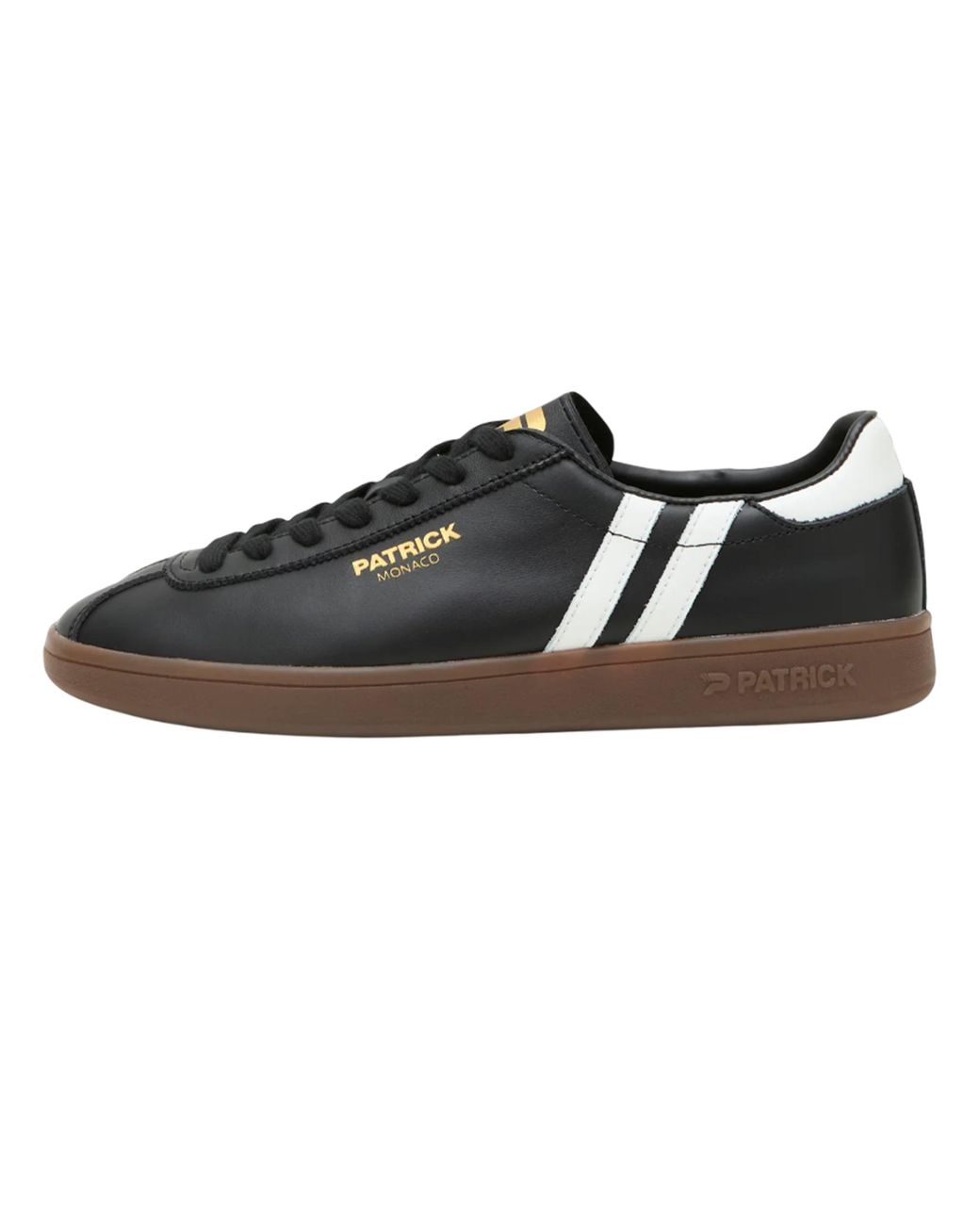 Patrick Black Monaco Suede Cupsole Trainers /Dark Gum) for men