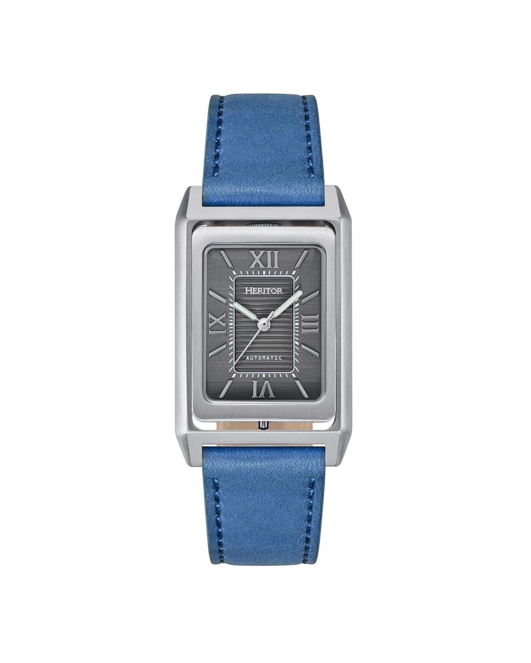 Heritor Blue Esteban Leather Band Watch for men