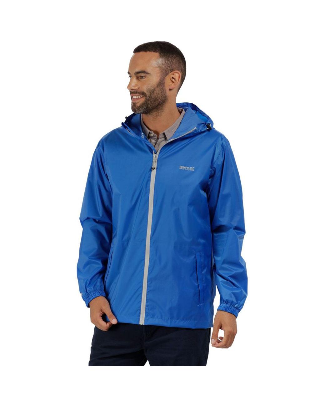 Regatta Blue Pack It Iii Waterproof Breathable Packable Jacket Coat for men