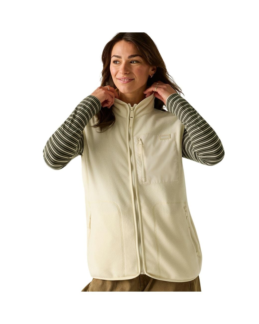 Regatta Green Ladies Frankie Microfleece Body Warmer (Light Vanilla)