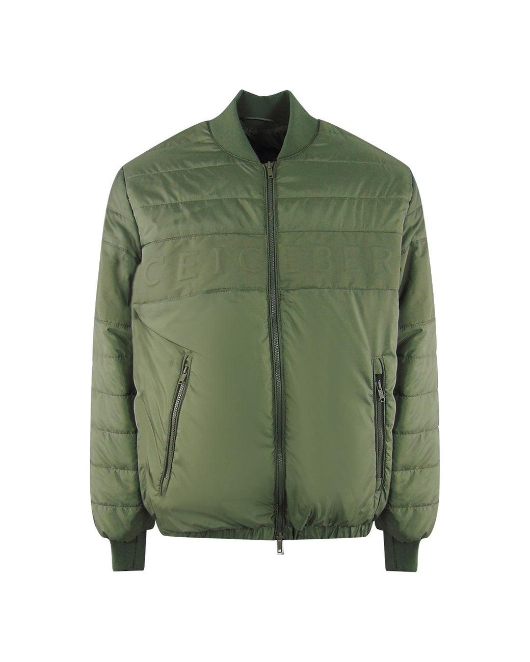 Ice Iceberg Green Padded Bomber Jacket for men