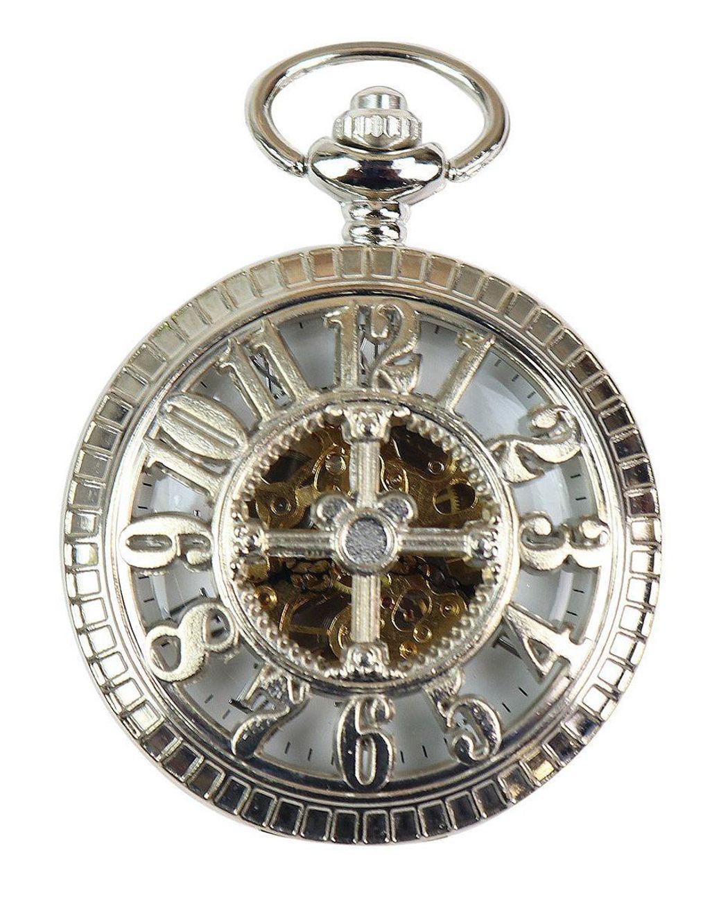 TruClothing Metallic Automatic Pocket Watch Mechanical Peaky Blinders Vintage Double Hunter