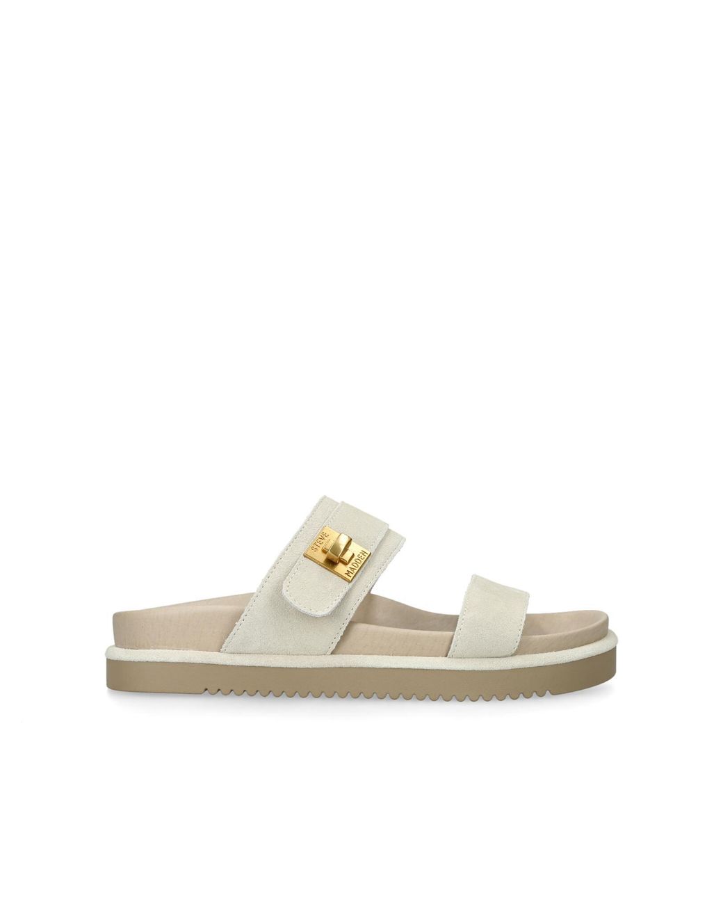 Steve Madden Natural Suede Take Two Sandals