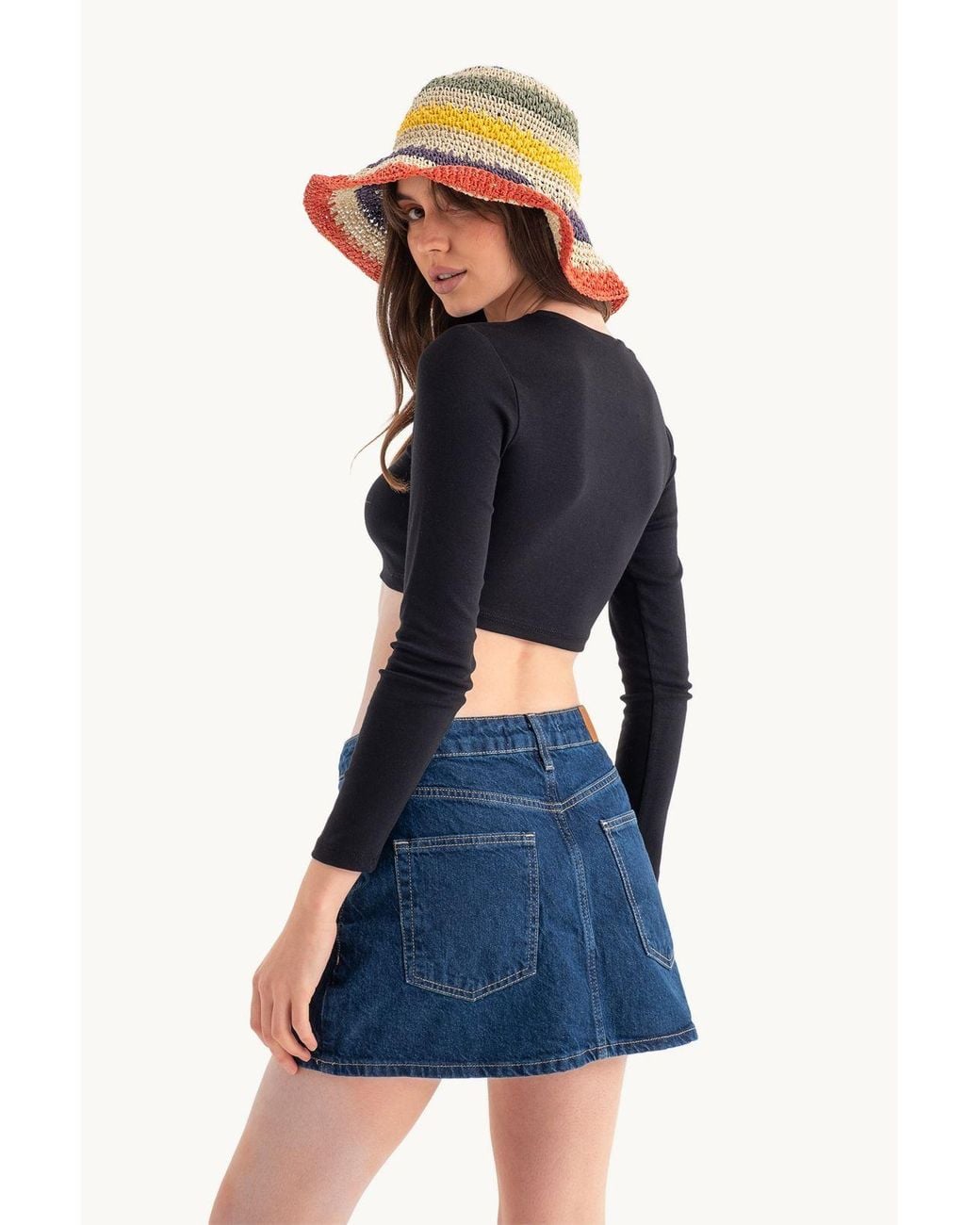 Hiccup Blue Scoop Neck Basic Top