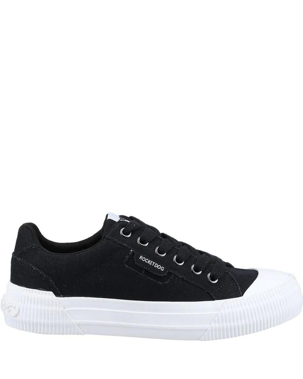 Rocket Dog Black Ladies Cheery 12A Canvas Trainers
