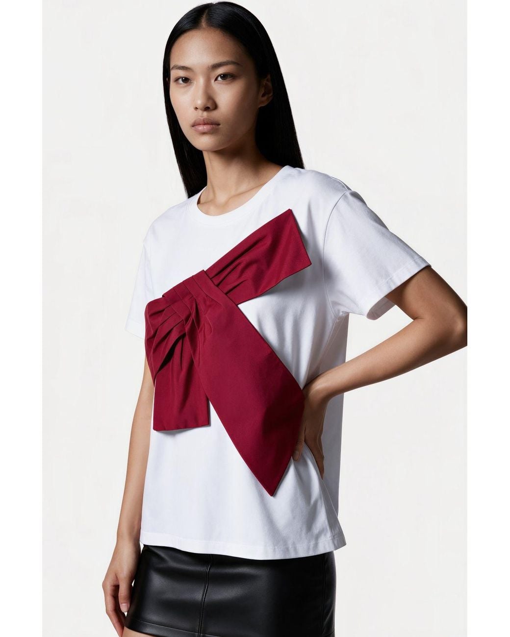 Msn-Collection Red Cotton T-Shirt