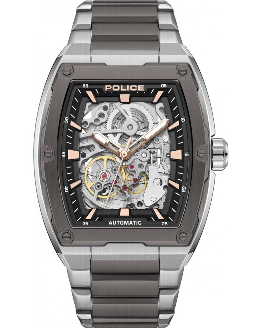 Police Gray Pewjl0072205 Skeletor Watch for men