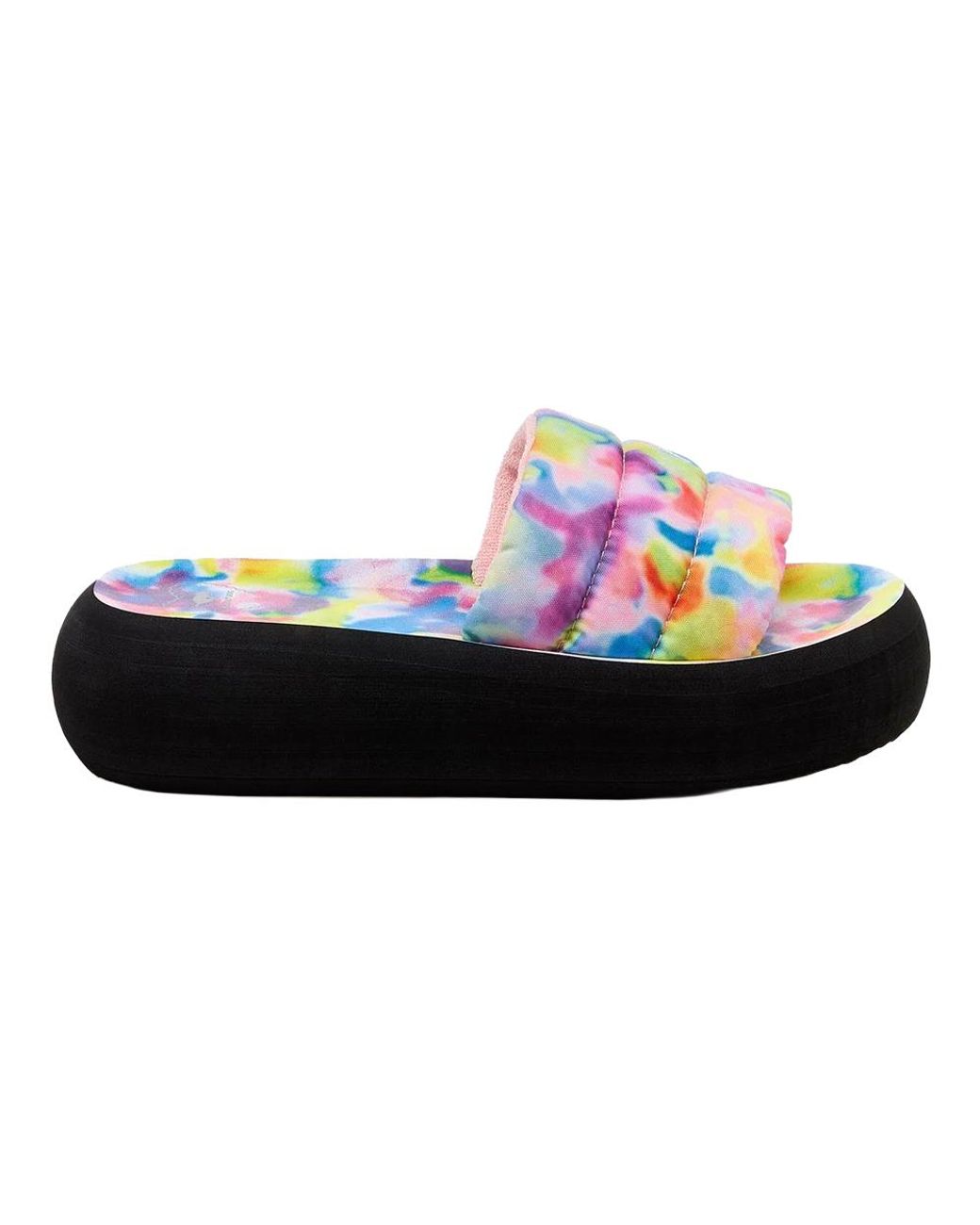 Rocket Dog Black Ladies Splash Loyal Tie Dye Sliders /Multicoloured)