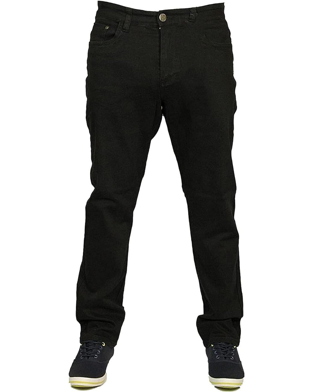 KAM Jeanswear Black Kam Big King Size Stretch Chinos Jeans for men