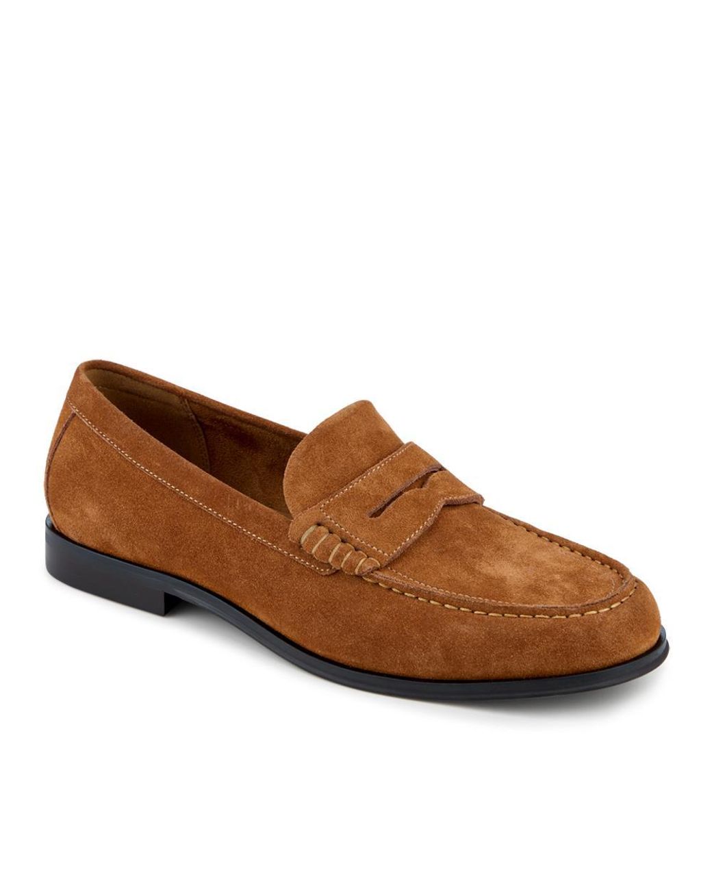 Jones Bootmaker Brown Quadir Slip On Leather Penny Loafers for men