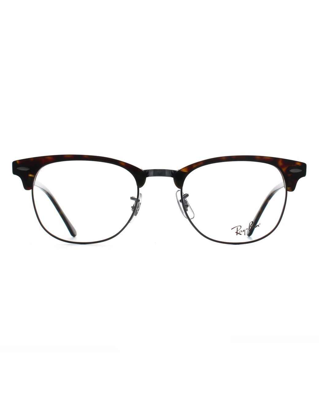Ray-Ban Brown Square Dark Havana Rx5154 Clubmaster