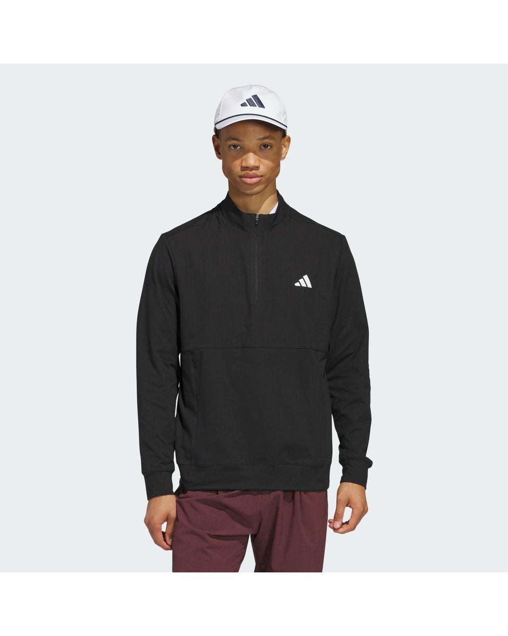 Adidas Originals Black Ultimate365 Tour Quarter-Zip Pullover for men