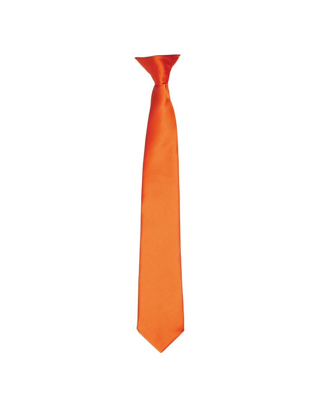 PREMIER Orange Colours Satin Clip Tie (Terracotta) for men