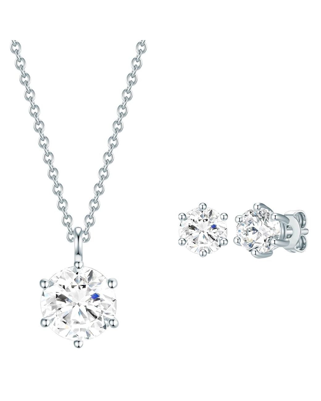 Rafaela Donata Metallic Sterling Set (Necklace + Earring)