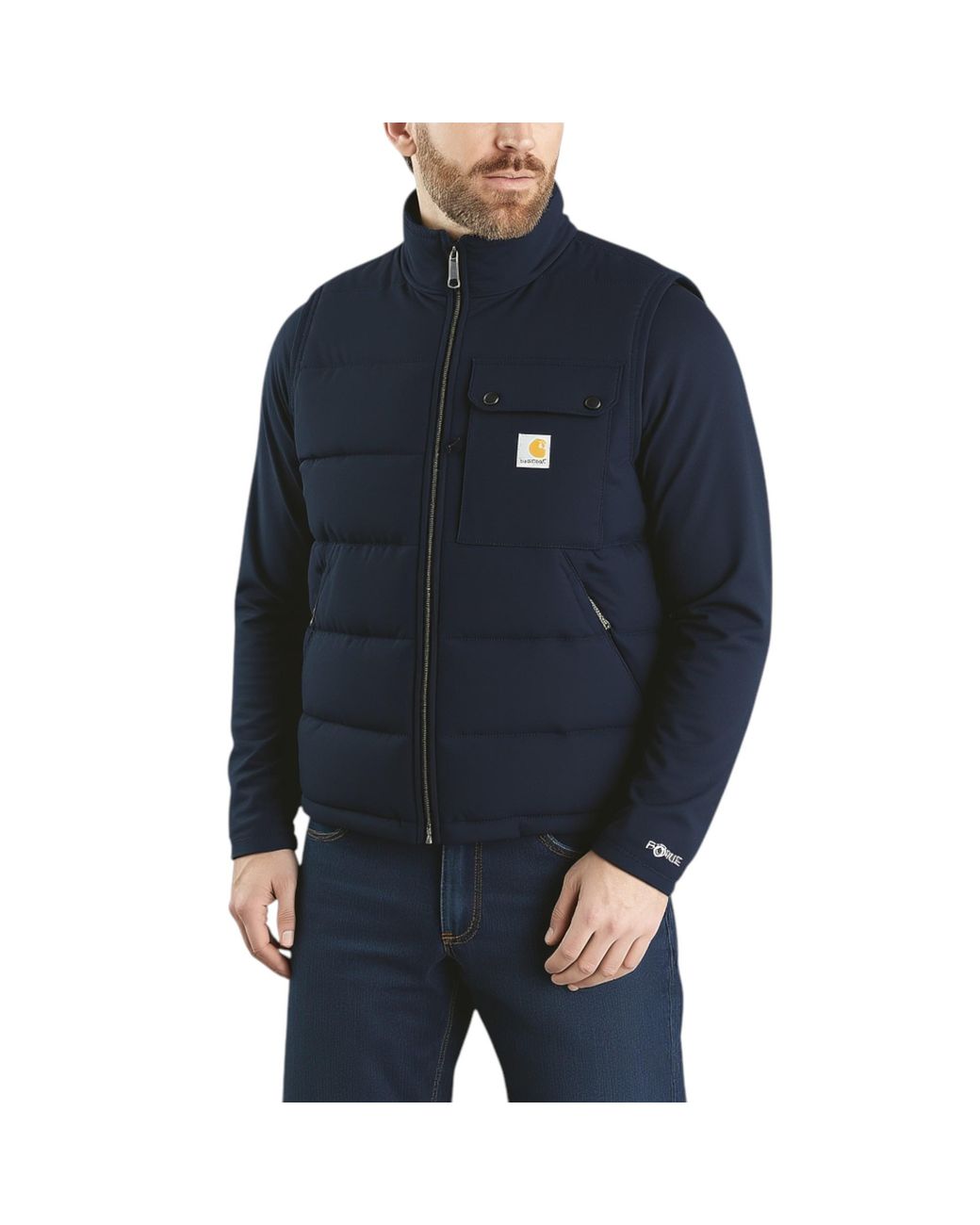 Carhartt Blue Carhartt Puffer Gilets Wip Rain Defender Insulated Montana Loose Fit Vest for men