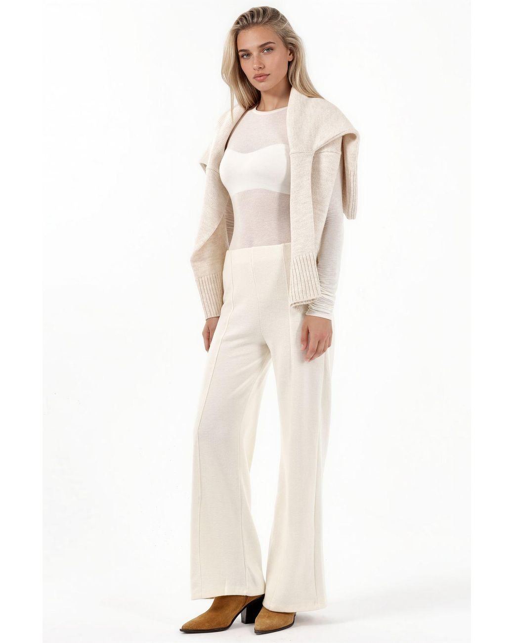 Busem Natural Cotton-Blend Pants