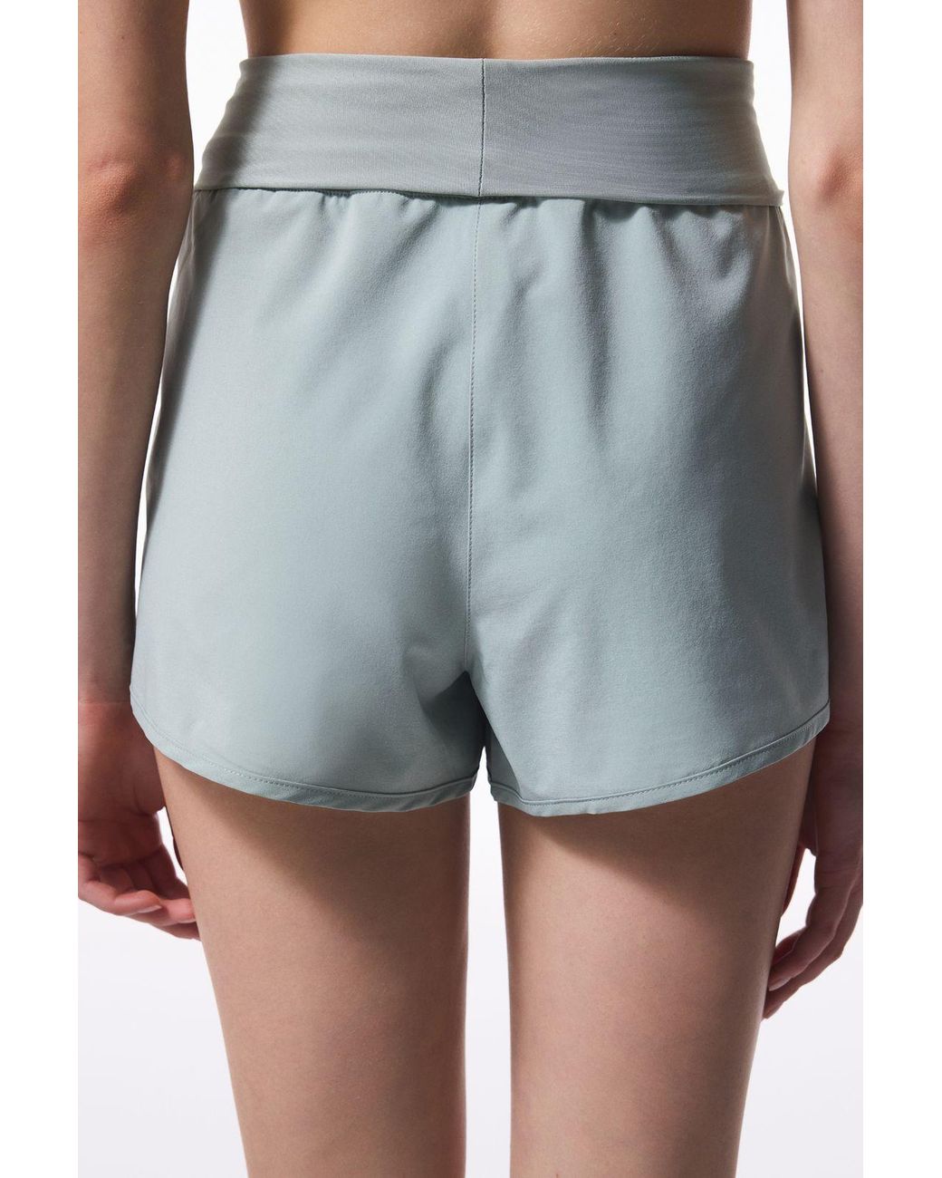 Penti Blue Mid-Waist Knit Mini Shorts