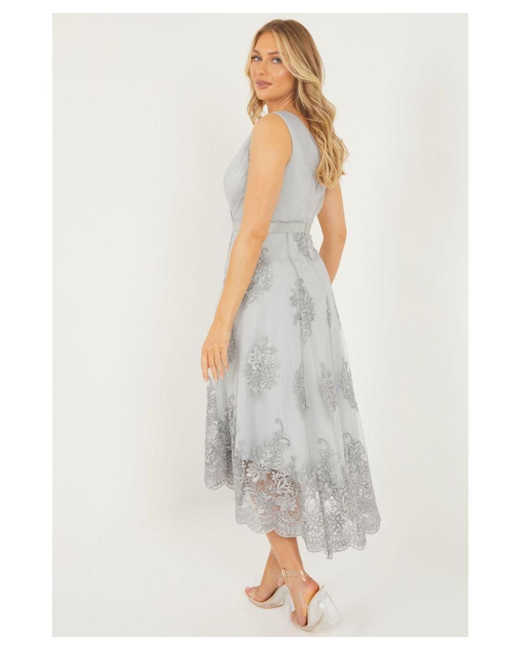 Light gray cheap dress