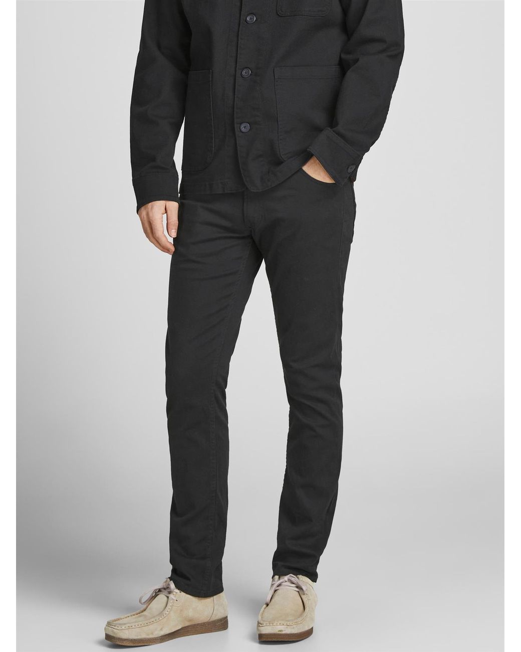 Jack & Jones Black Slim Fit Jeans Denim Pants Casual for men