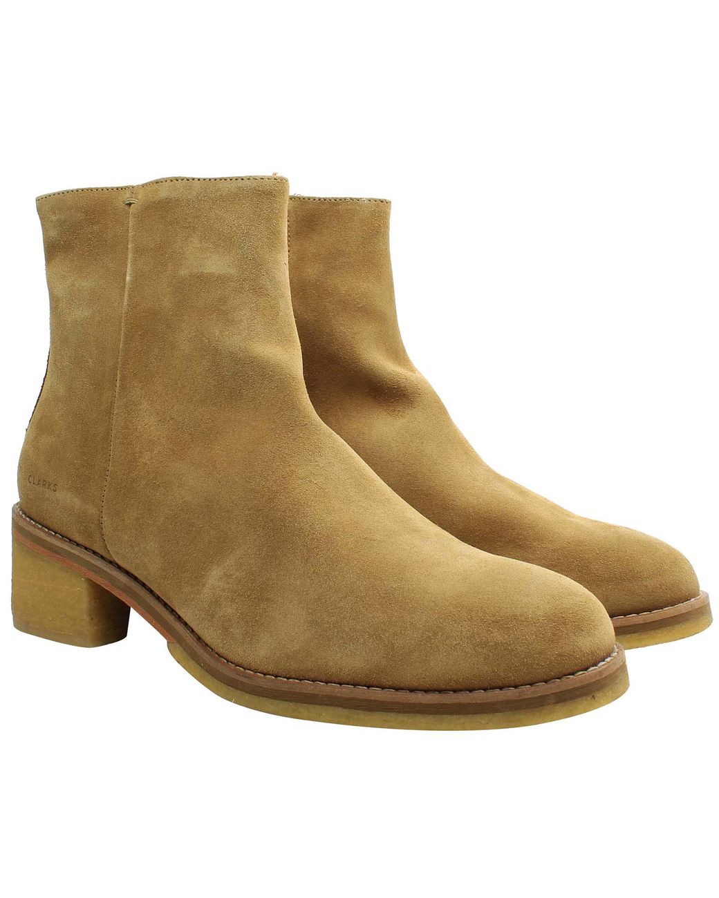Clarks Brown Amara Crepe Ankle Boots