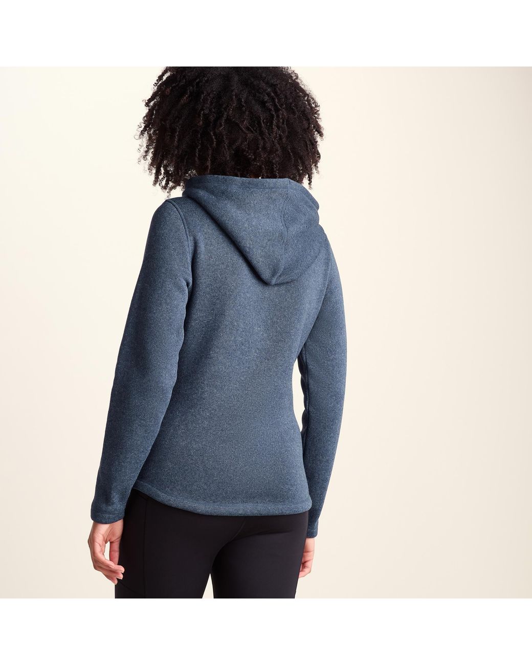 TOG24 Blue Acer Oversized Supersoft Knitlook Fleece Hoody