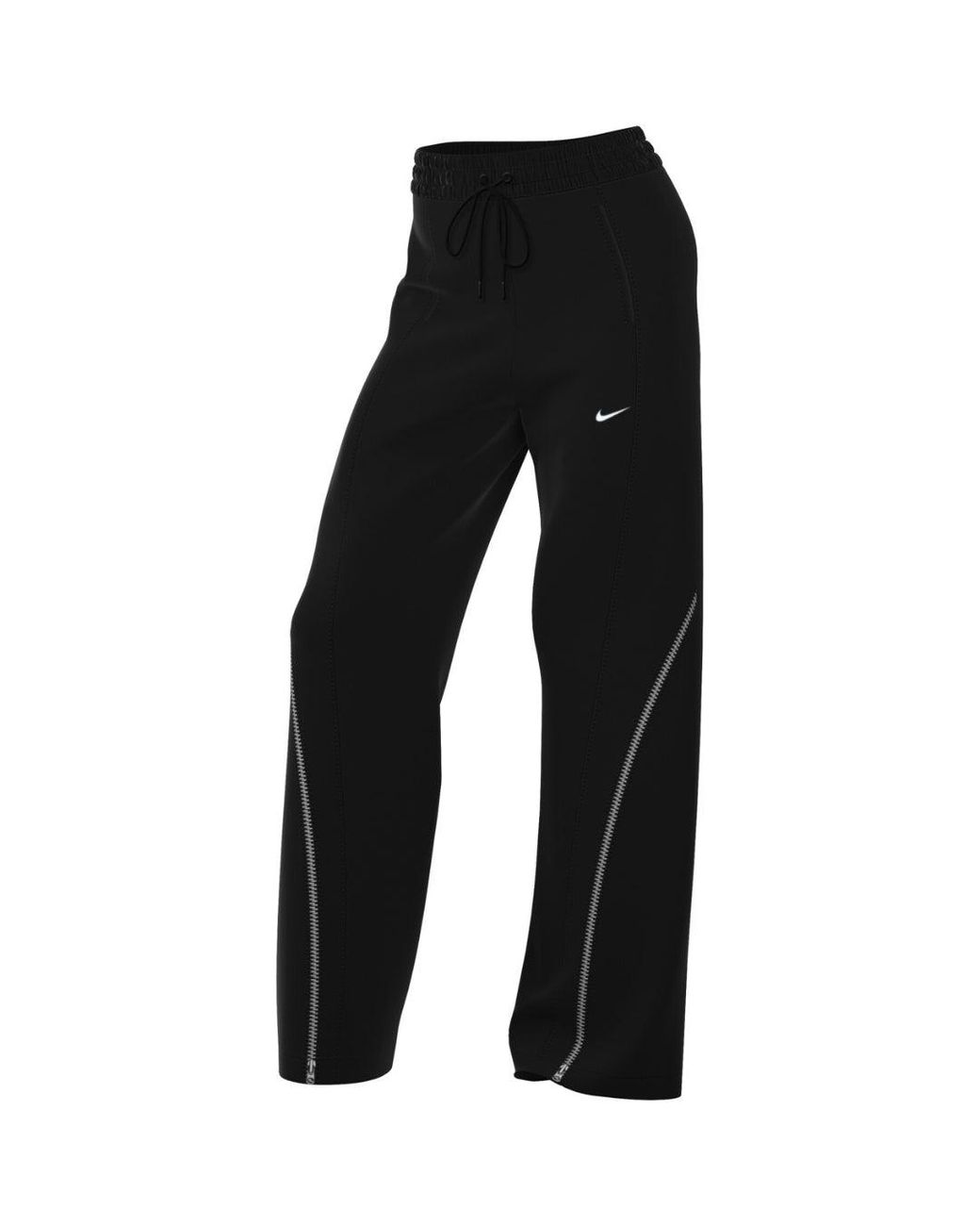 Nike Black Mid-Rise Repel Zip Track Pants Nylon