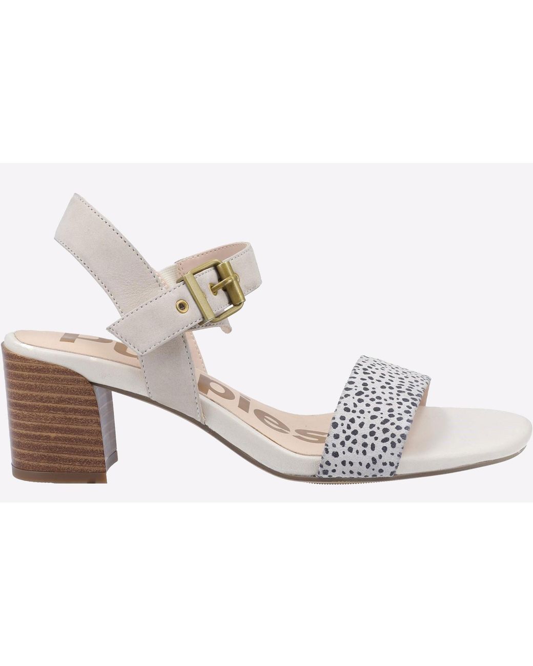 Hush Puppies White Leila Memory Foam Heels
