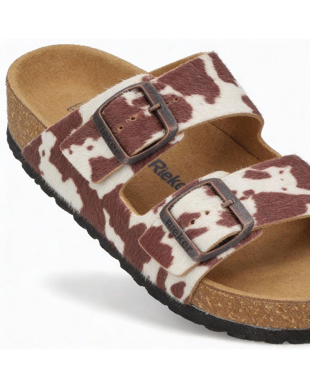 Rieker Brown V6391 Cross Strap Sandals Multi