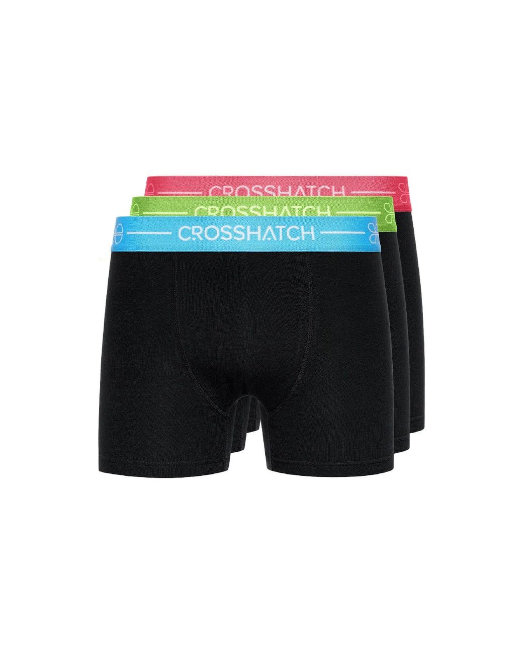 Crosshatch Black 3 Pack Of Astral Mve Boxers for men