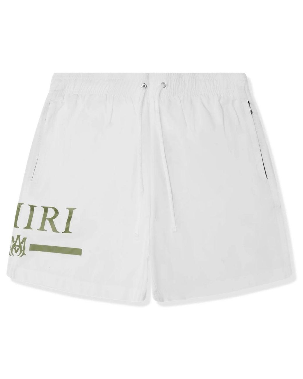 Amiri White Ma Bar Swim Shorts for men