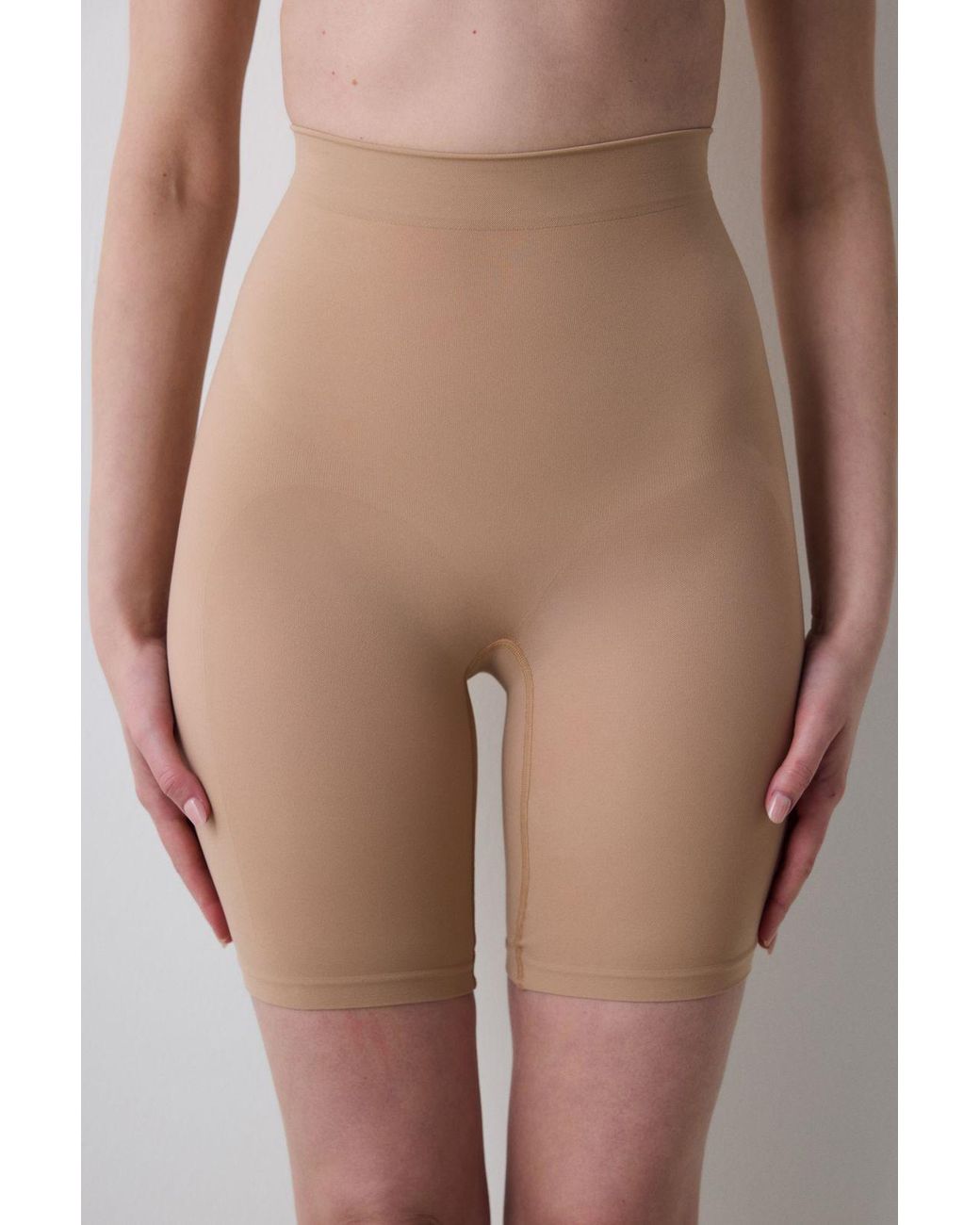 Penti Brown High-Waist Knit Shapewear Shorts