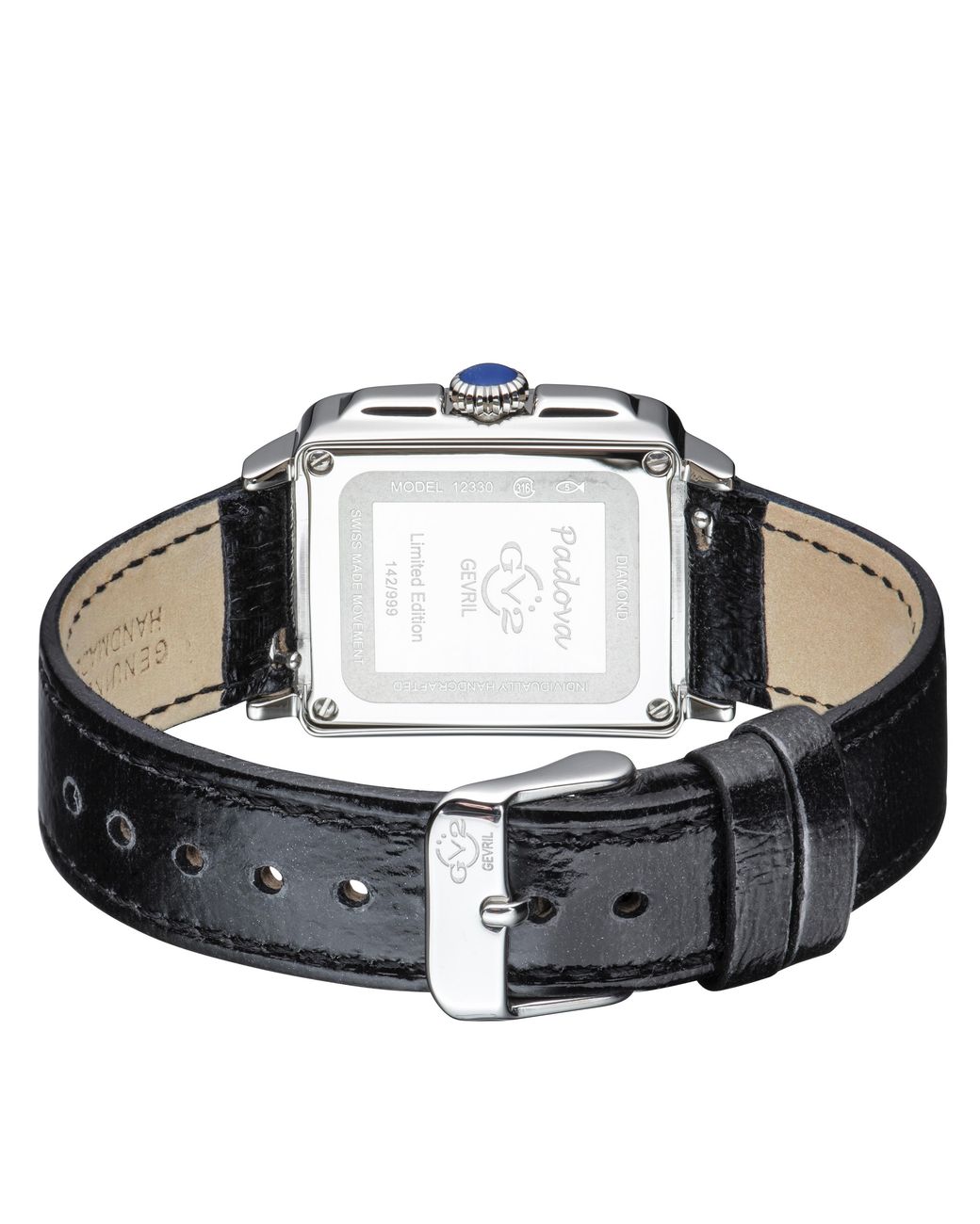 Gv2 Black Padova Gemstone Multi Color Steel Watch