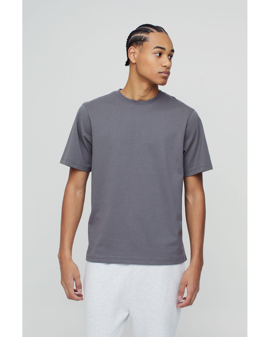 BoohooMAN Blue Regular Fit Basic Crew Neck T-shirt for men