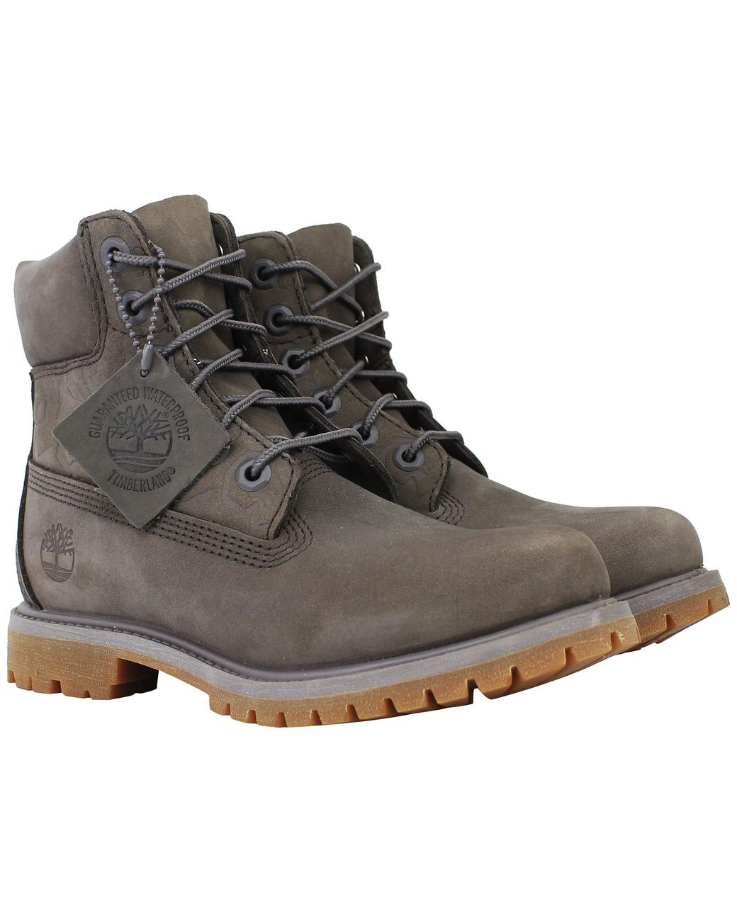 Timberland Gray 6Inch Boots Nubuck