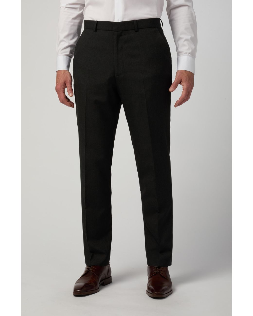Limehaus Black Regular Fit Trousers for men