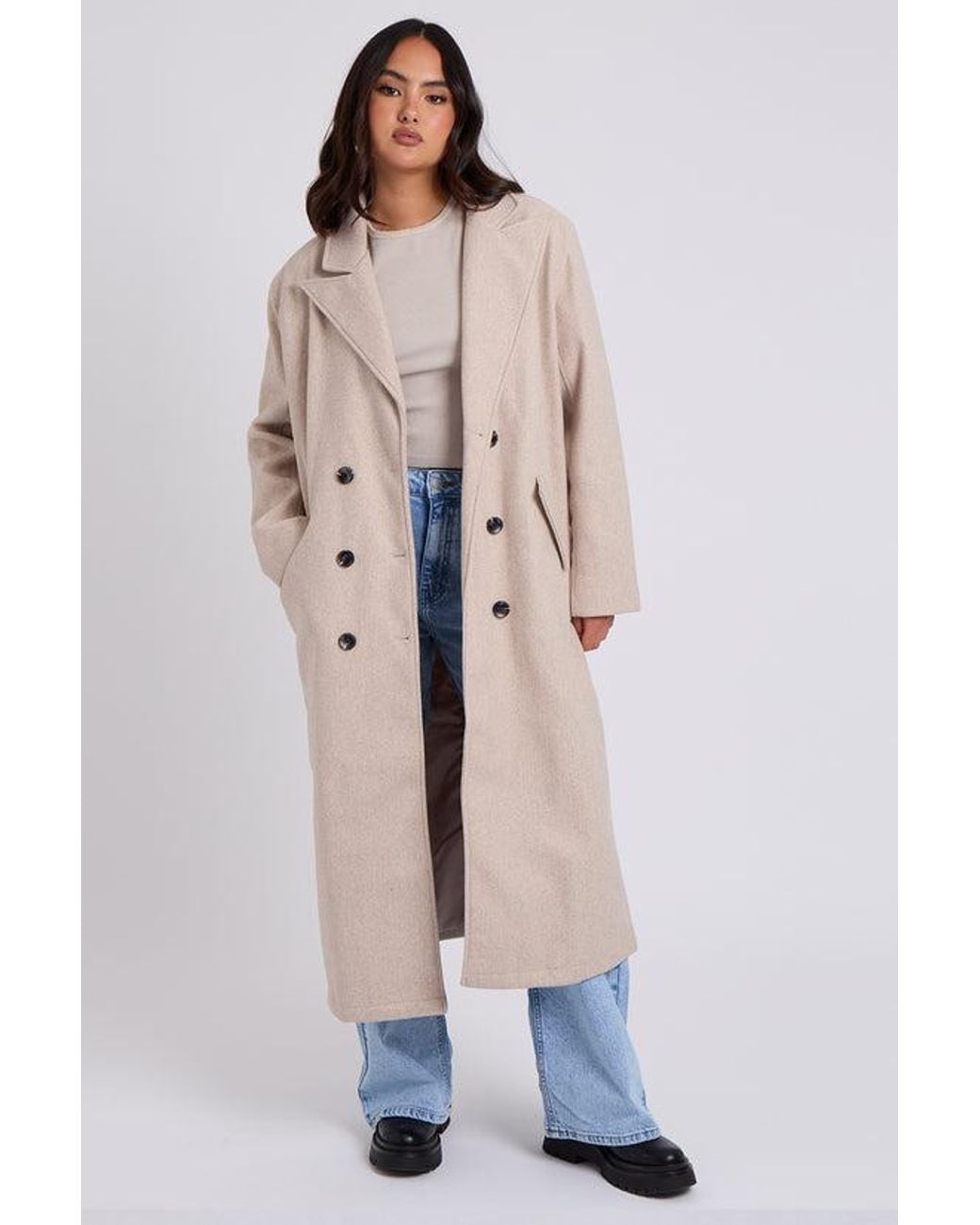 Urban Bliss Blue Oatmeal Formal Coat