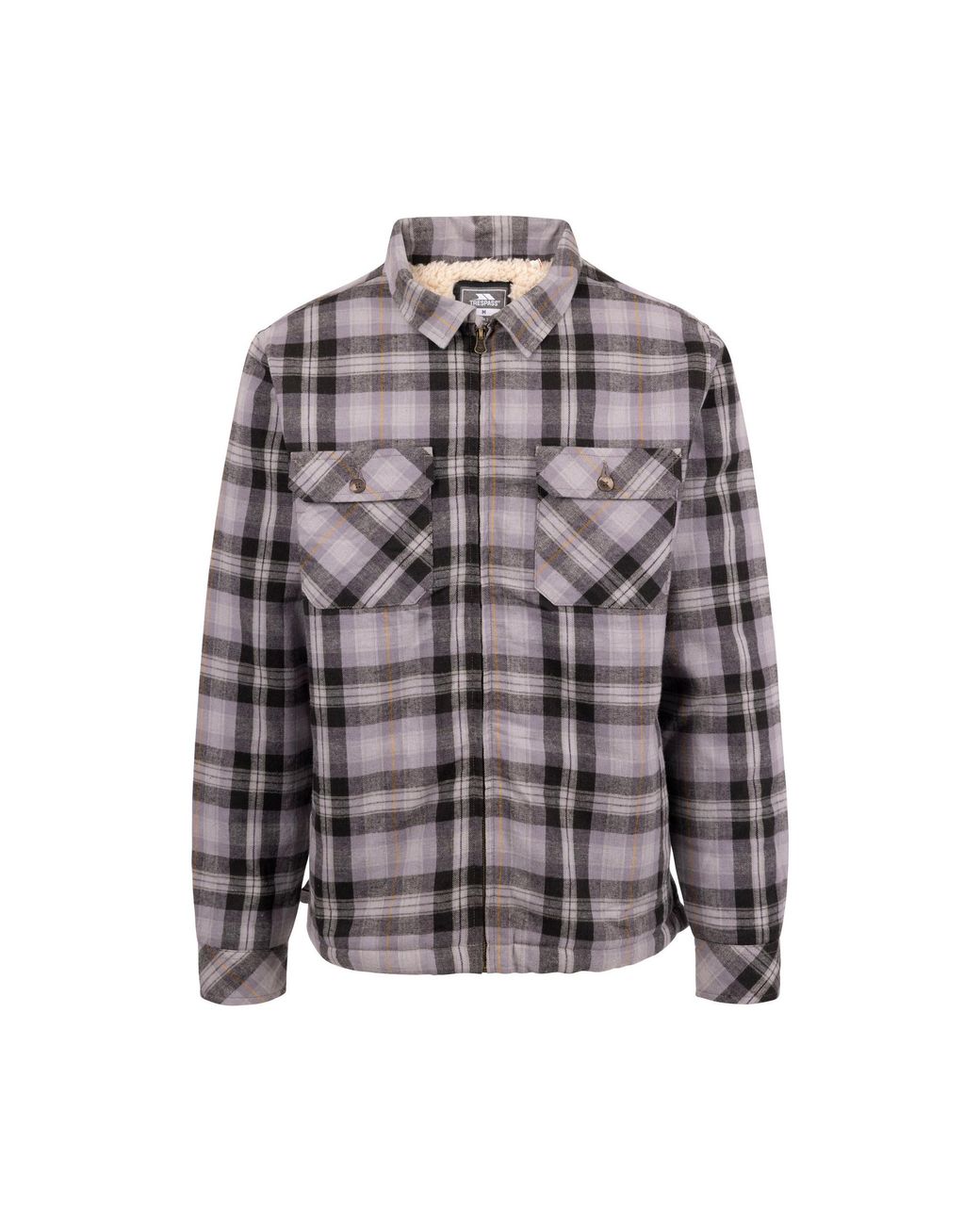 Trespass Gray Danehill Sherpa Lined Shirt (Dark Vine) for men