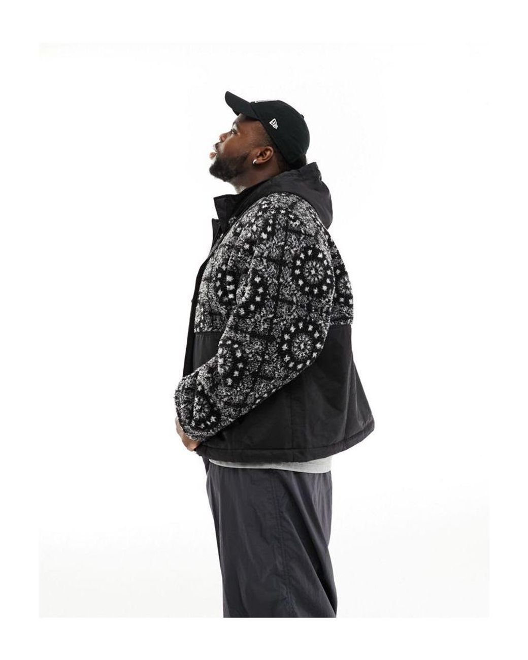 ASOS Borg Jacket With Paisley Print-Multi in Black for Men Lyst UK