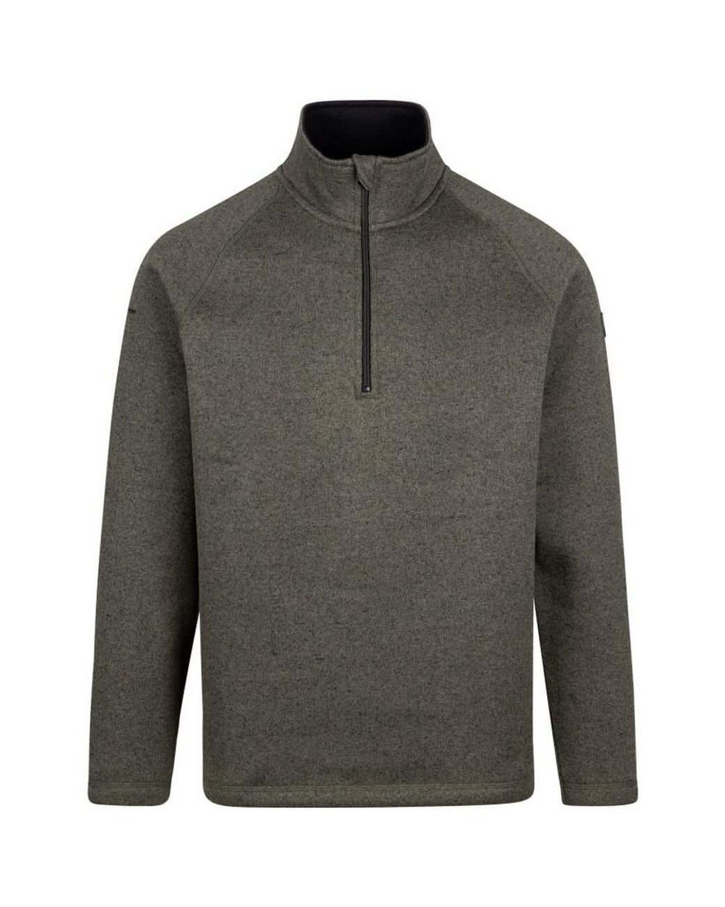 Trespass Gray Corsham Marl Half Zip Fleece Top (Dark Vine) for men