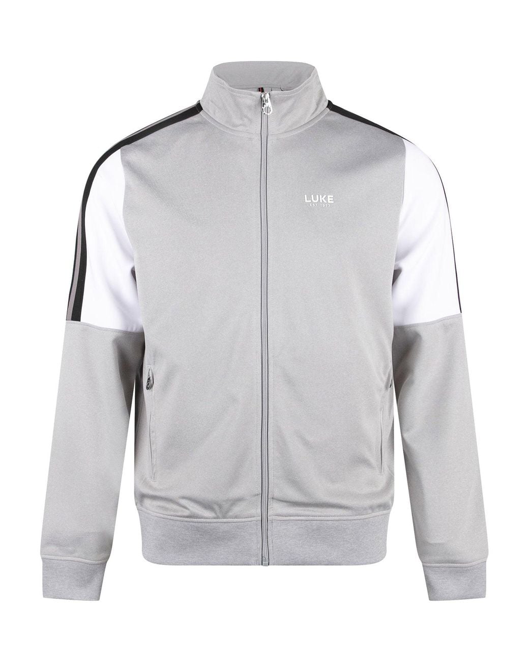 Luke 1977 Gray Redwood Zip Through Sweat for men