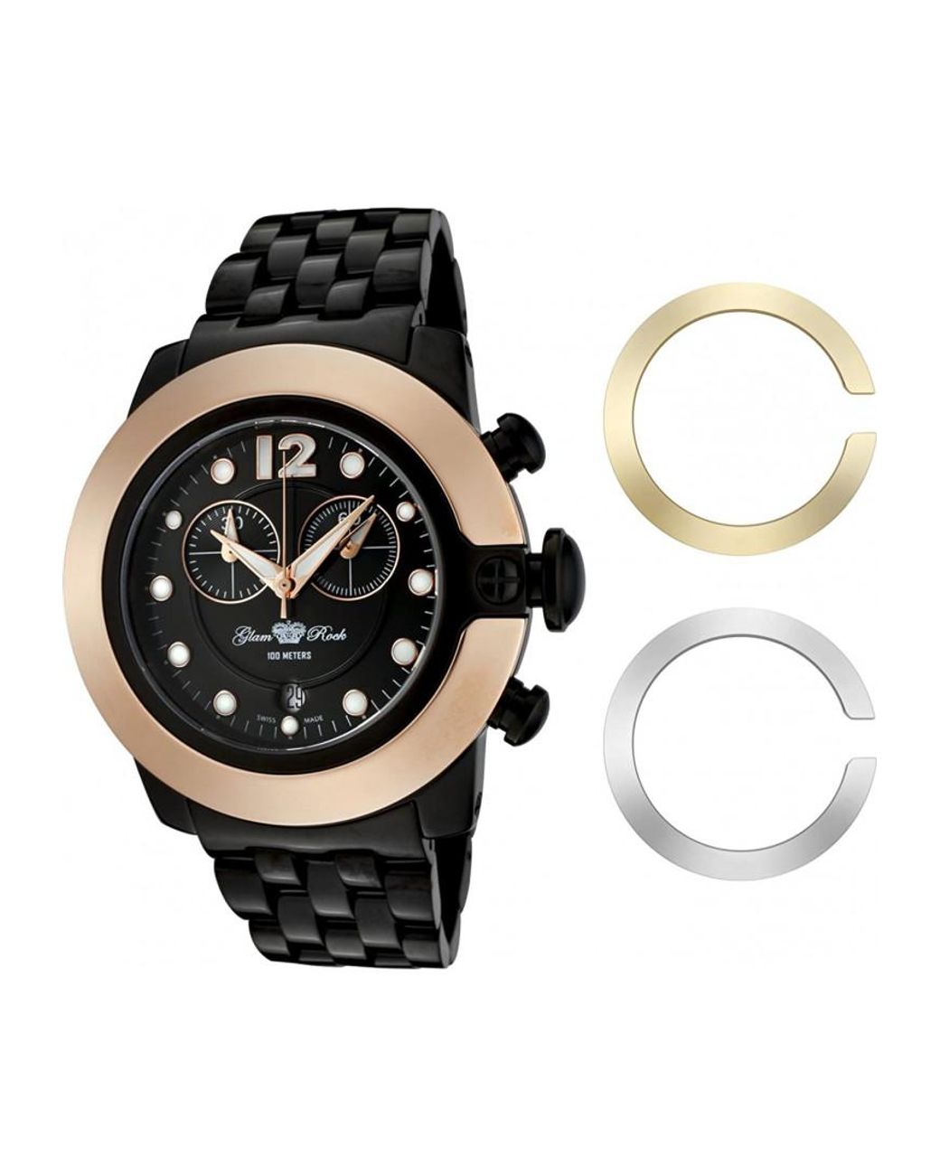 Glamrocks Jewelry Black Gr32183 Watch for men