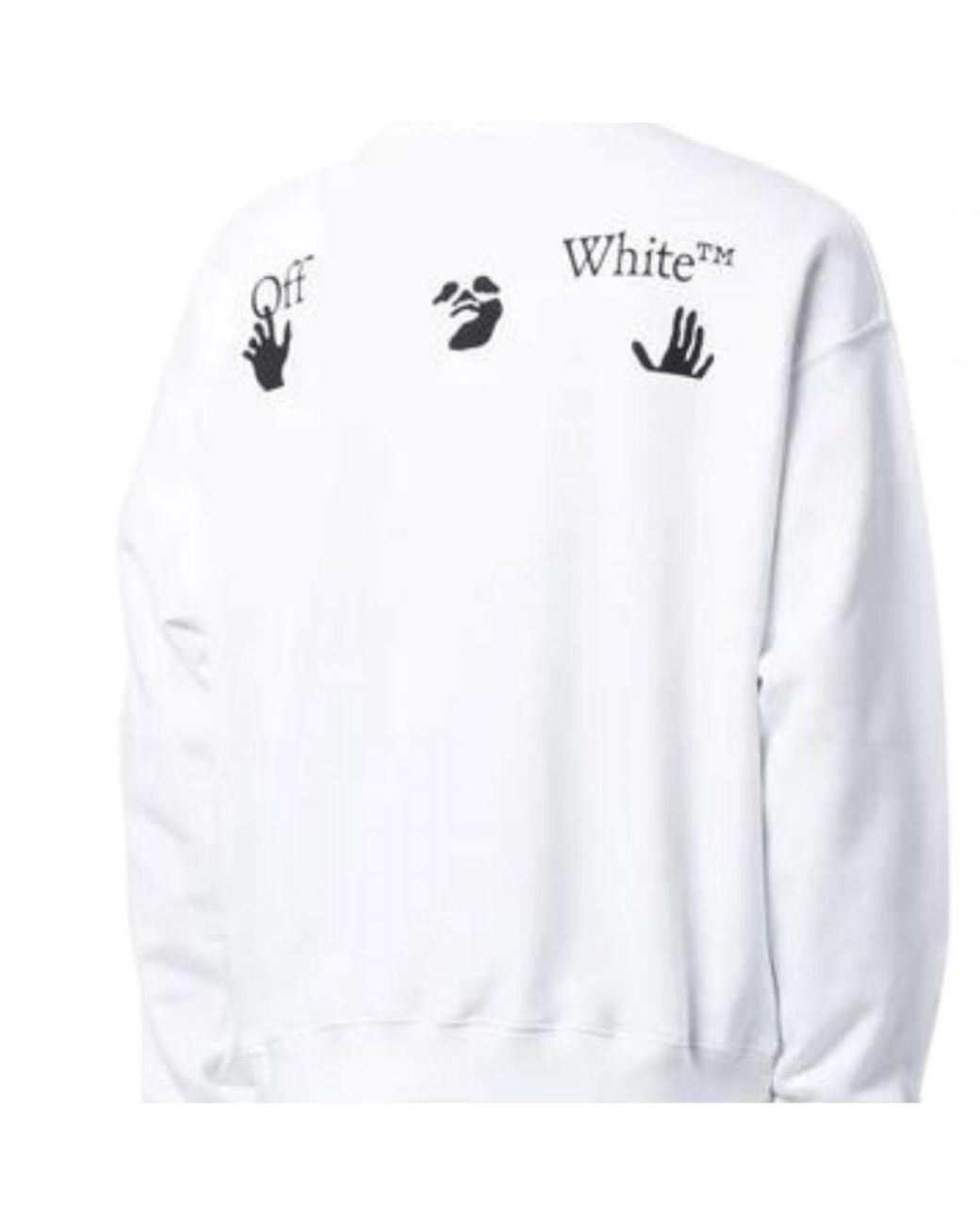 Off-White c/o Virgil Abloh White Big Ow Skate Fit Sweatshirt Textile for men
