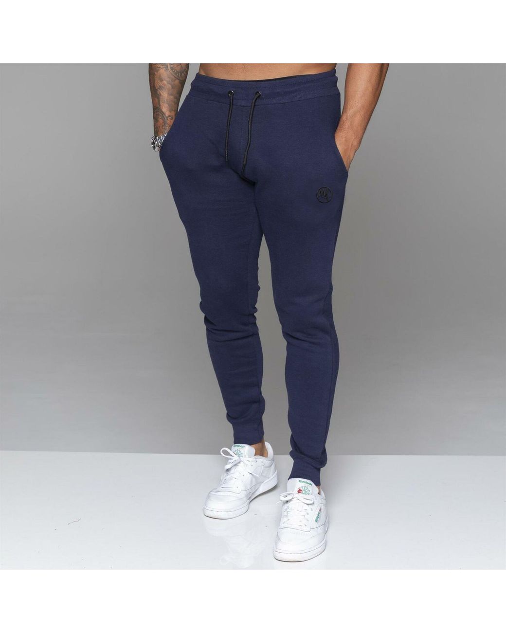 MYT Blue Slim Fit Joggers Cotton for men