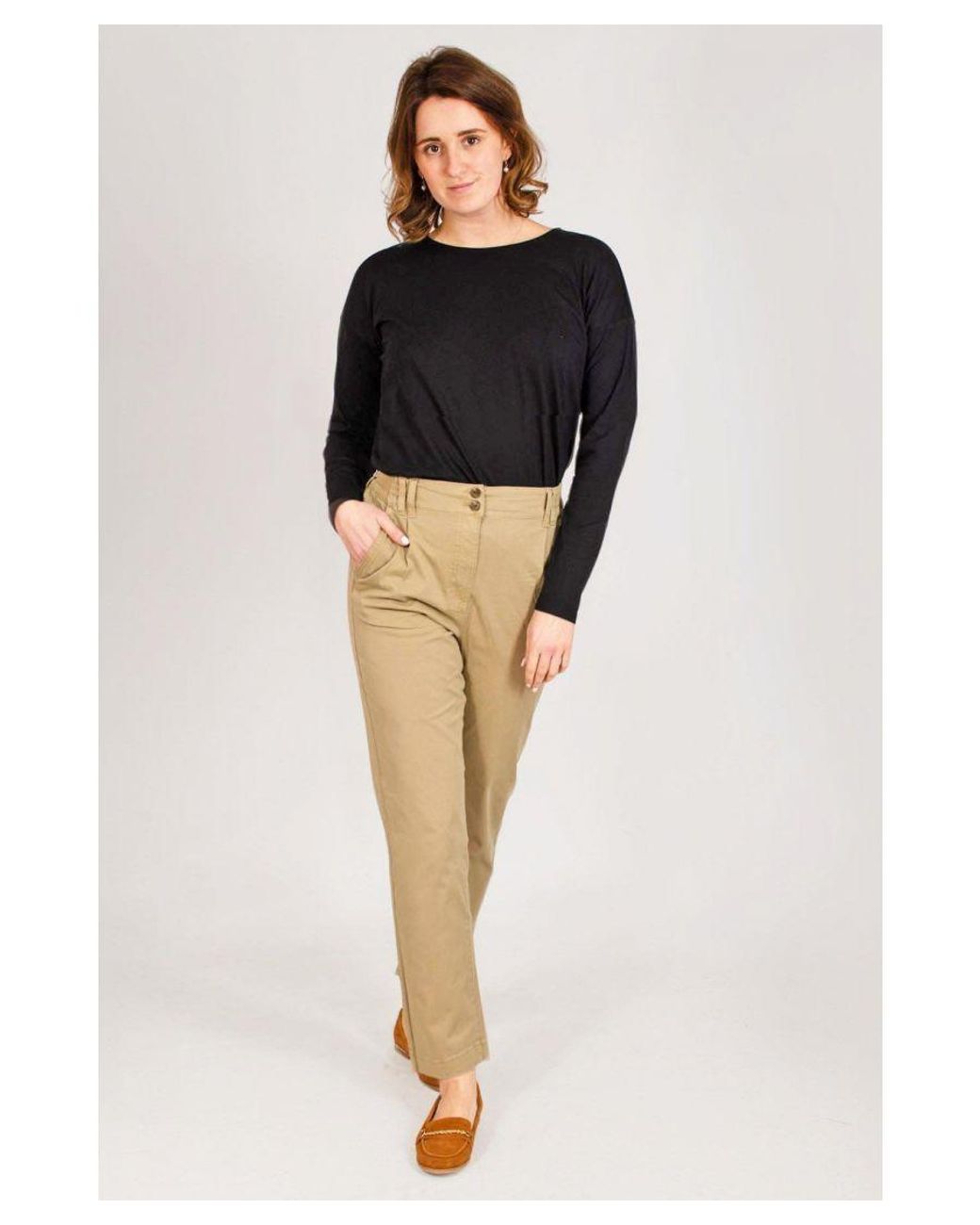 Secret Label Natural Elastic Waist Chino Trousers