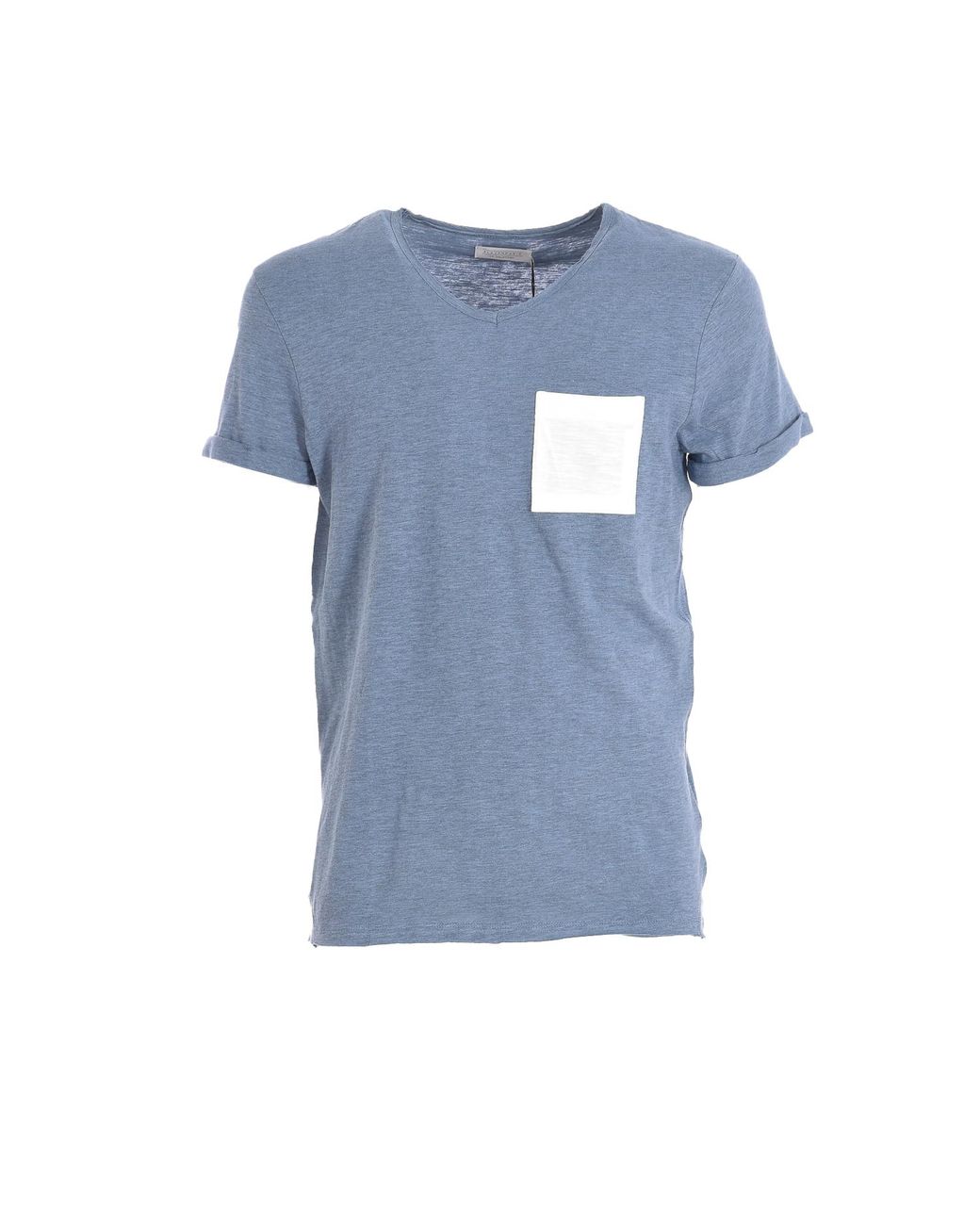ELEVEN PARIS Blue Abico Short Sleeve Round Neck T-Shirt 17S1Ts26