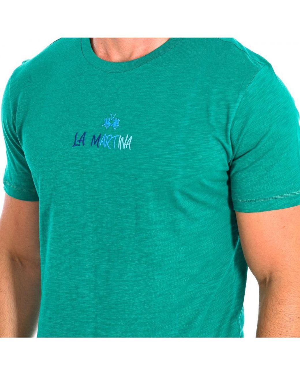 La Martina Green Short Sleeve T-Shirt Tmr600-Js259 for men