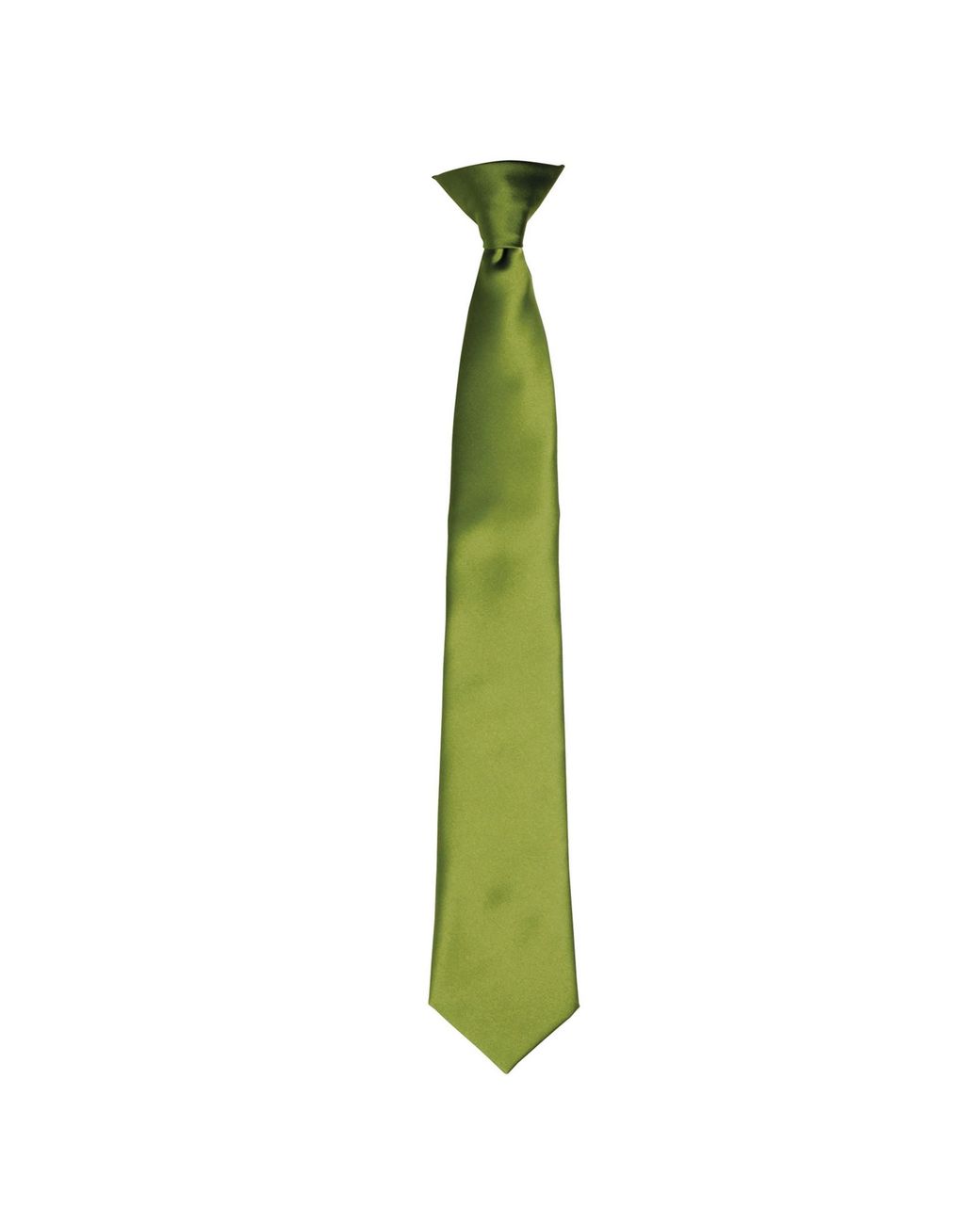 PREMIER Green Colours Satin Clip Tie (Oasis) for men