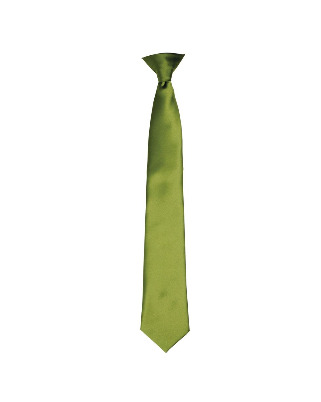 PREMIER Green Colours Satin Clip Tie (Oasis) for men