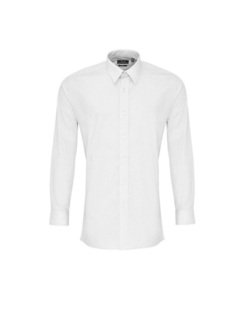 PREMIER White Colours Poplin Fitted Long-Sleeved Shirt for men