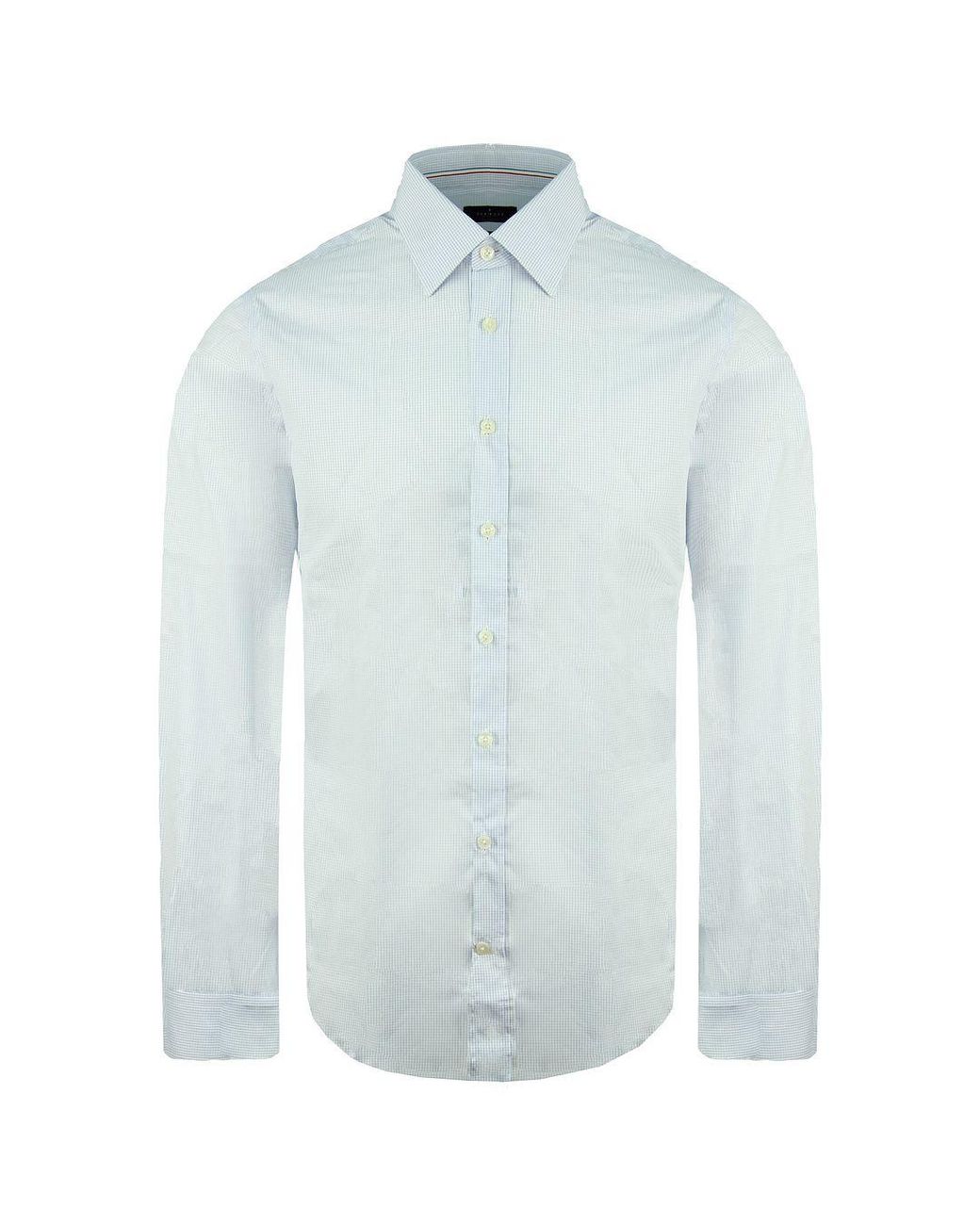 Hackett Blue Collared Light Shirt for men
